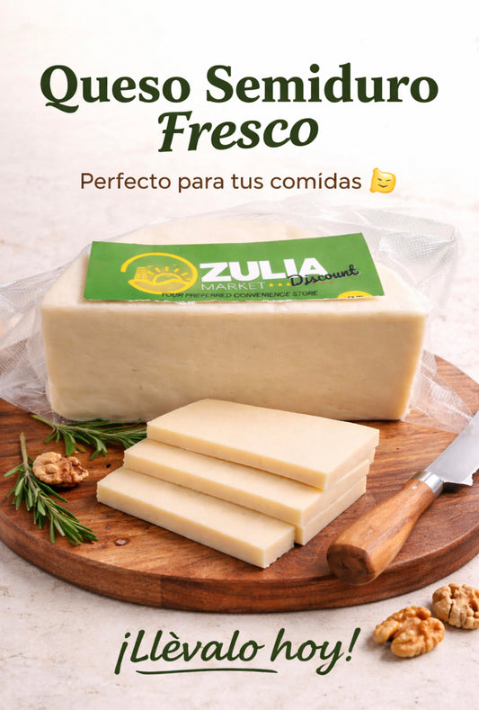 Queso Semiduro tipo Zuliano, Venezolano x 1 lb 8oz